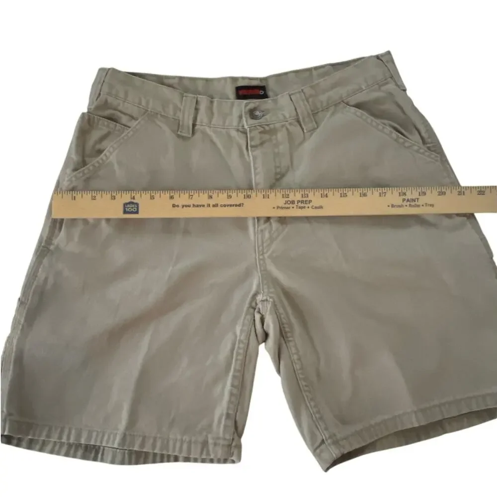 Wolverine Men's Cargo Shorts 34 Khaki Cotton Durable Workwear Carpenter Pants